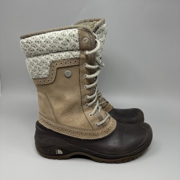 The North Face Shellista II Mid Daschund Brown Winter Boots Women's Size 7.5 - Picture 1 of 10